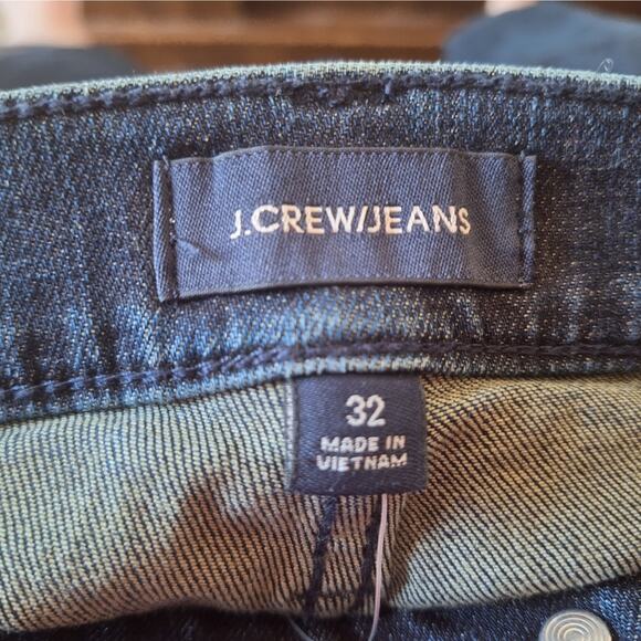 J. Crew Jeans Women 32 Dark Wash Vintage Straight Track Stripe Denim Jeans NEW! - Picture 4 of 9